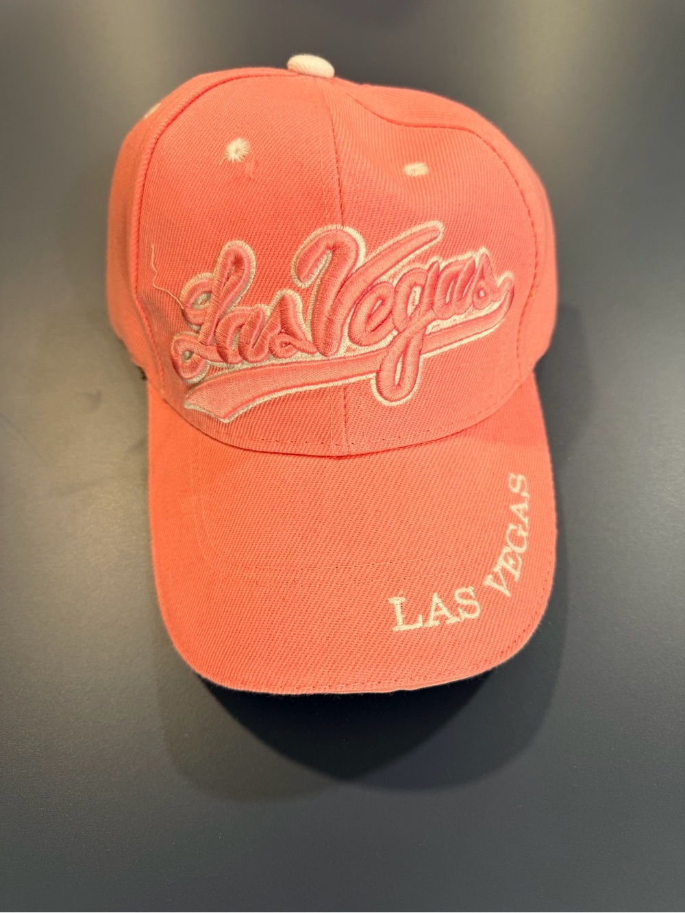 Las Vegas Embroidered Baseball Cap -  Pink